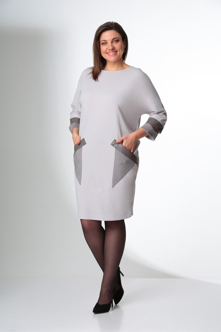 Платье ЛадисЛайн 1413 светло-серый